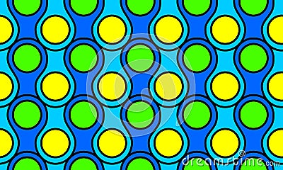 Seamless circles and scales pattern Stock Photo