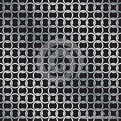 Seamless Circle Chain Interlink Pattern Background Texture Stock Photo