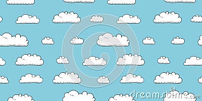 Seamless clouds texture Vector Illustration