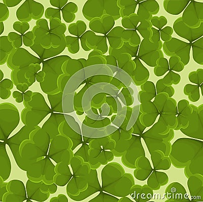 Seamless clover background Vector Illustration