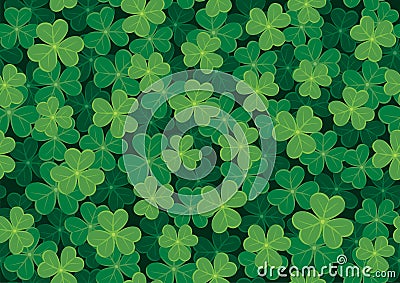 Seamless Clover Pattern Vector Illustration