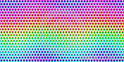 Seamless CMYK halftone abstract gradient background pattern Stock Photo