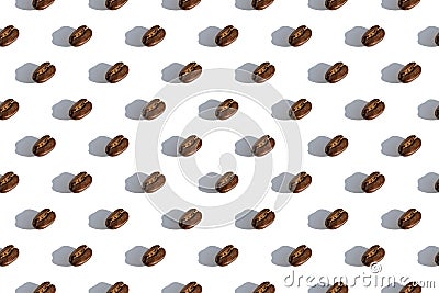Seamless coffee pattern background Stock Photo