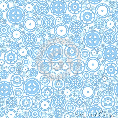 Seamless Cogwheel Pattern Vector Illustration