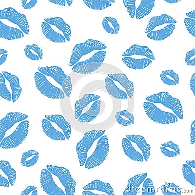 Seamless cold kiss pattern Vector Illustration