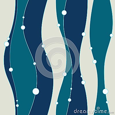 Seamless color pattern with smooth lines and circles. Vector Illustration