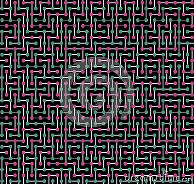 Seamless color texture, made in the form of a complex color pattern on a black background Vector Illustration