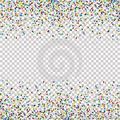 seamless colored confetti background with vector transparency Vector Illustration