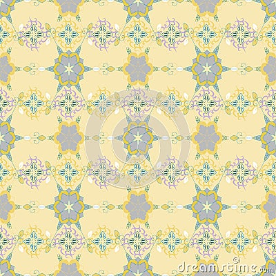 ORNATE PATTERN WITH MANDALA ELEMENTS Vector Illustration