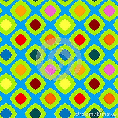 Seamless colored squares geometric pattern Stock Photo