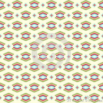 Seamless colorful aztec pattern Cartoon Illustration