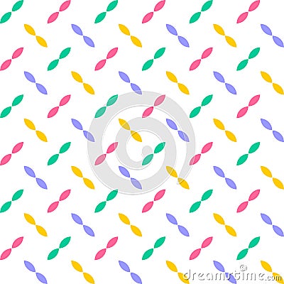 Seamless colorful cheerful pattern on white background Vector Illustration