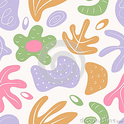 Seamless colorful memphis pattern design vector. Irregular shape design Vector Illustration