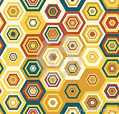 Seamless colorful vector geometrical pattern Vector Illustration