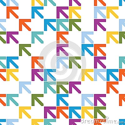 Seamless colourful arrow pattern background Stock Photo