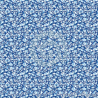 Seamless three-dimensional pattern in blue tones Stock Photo