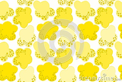 Seamless cotton chunks and dots pattern Stock Photo