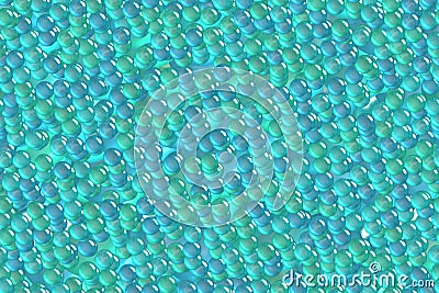 Seamless creative blue spheres, bubbles and balls mix pattern Stock Photo