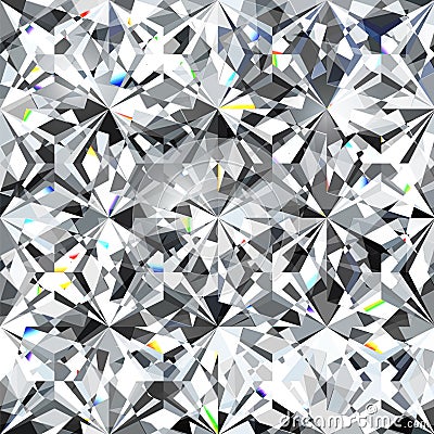 Seamless crystal diamond pattern Vector Illustration