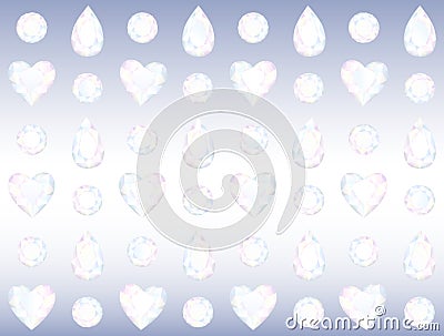 Seamless Crystal Wall Vector Illustration