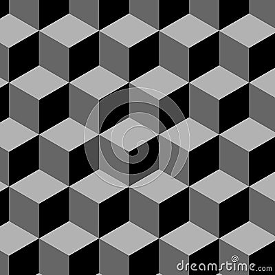 Seamless cube background Vector Illustration