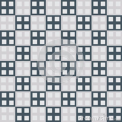 Seamless cube square industrial vector background Vector Illustration