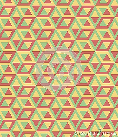 Seamless Cubes Pattern. 3d red vector geometric wallpaper, cube pattern background. Vector Illustration