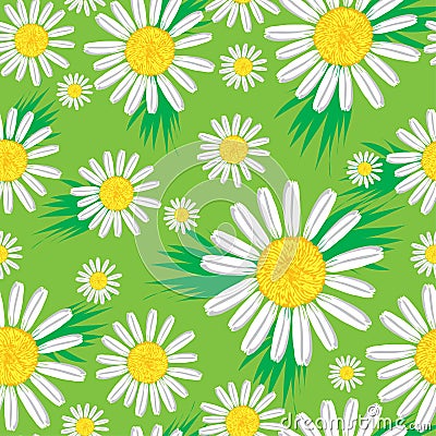 Seamless cute floral pattern Vector Illustration