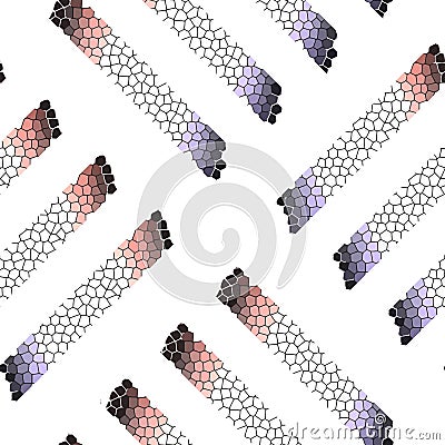 Seamless damaged decorative pattern vector. Multicolored texture design for girls, boys textile fabric printing and Vector Illustration