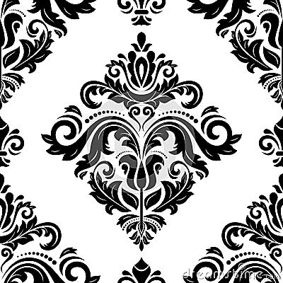 Seamless Damask Background Stock Photo