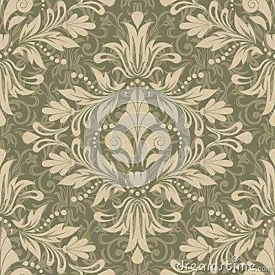 Seamless damask pattern Vector Illustration