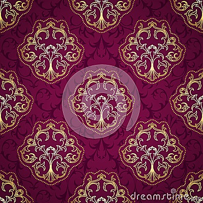 Seamless Damask Pattern Vector Illustration