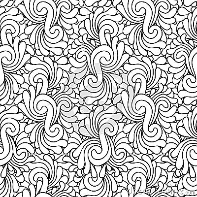 Seamless decorative zentangle graphic pattern Vector Illustration