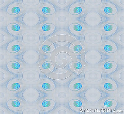 Seamless delicate spiral pattern turquoise gray Stock Photo