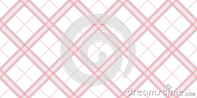 Seamless diagonal gingham plaid pattern in pastel rosy pink and white Stock Photo