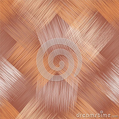 Seamless diagonal pattern with grunge striped square elements in beige,brown,white colors Vector Illustration