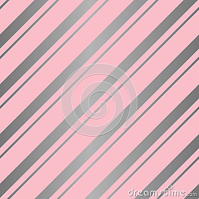 Seamless diagonal stripes pattern in pink and silver Stock Photo