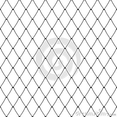 Seamless diamonds pattern. Lattice mesh netting texture Vector Illustration
