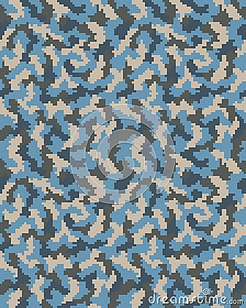 Seamless of digital camouflage Stock Photo