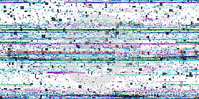 Seamless digital pixel glitch abstract error background overlay pattern Stock Photo