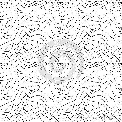 Seamless distorted pattern. Abstract curve background. White texture. Vector Illustration