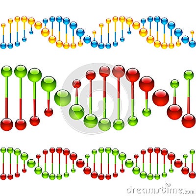 Seamless DNA strands Vector Illustration