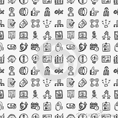 Seamless doodle communication pattern Vector Illustration