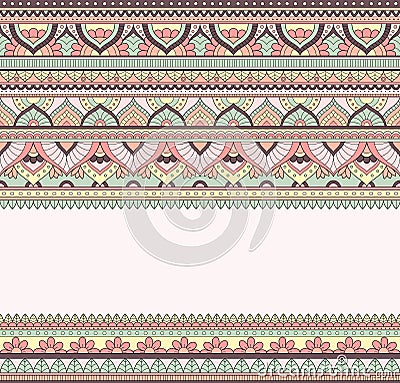 Seamless doodle illustration, zentangle pattern, wallpaper, background, texture. Indian Orment. Design for printing on Vector Illustration