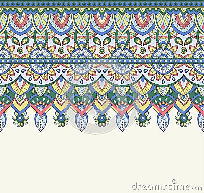 Seamless doodle illustration, zentangle pattern, wallpaper, background, texture. Indian Orment. Design for printing on Vector Illustration