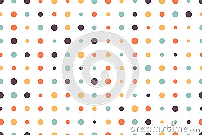 Seamless Dot Pattern. Vector Black and White Chaotic Background. Simple Fabric Texture Stock Photo