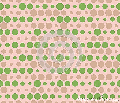 Seamless rows of dots with halftone effect. Bubbles pattern Vector Illustration