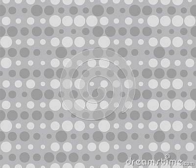 Seamless rows of dots with halftone effect. Bubbles pattern Vector Illustration
