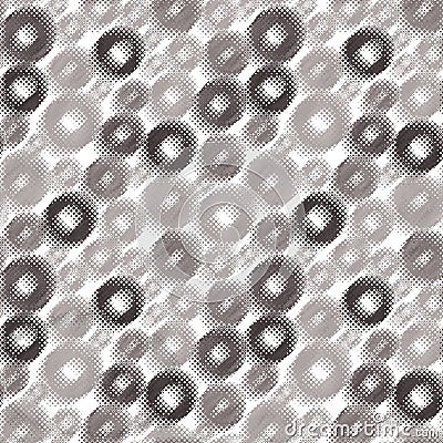 Seamless dotted circles pattern Stock Photo