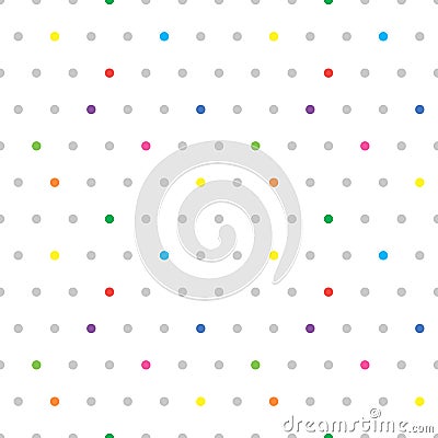 Seamless dotted pattern. Cute colorful polka dot background. Abstract texture with dots. Simple minimalistic graphic design Vector Illustration